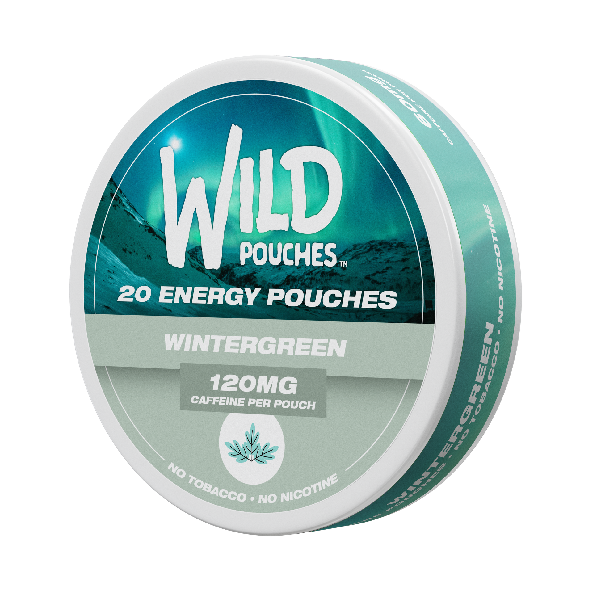 Wild Pouches Wintergreen Non-Nicotine Caffeine Energy Pouch
