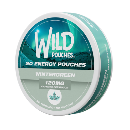 Wild Pouches Wintergreen Non-Nicotine Caffeine Energy Pouch
