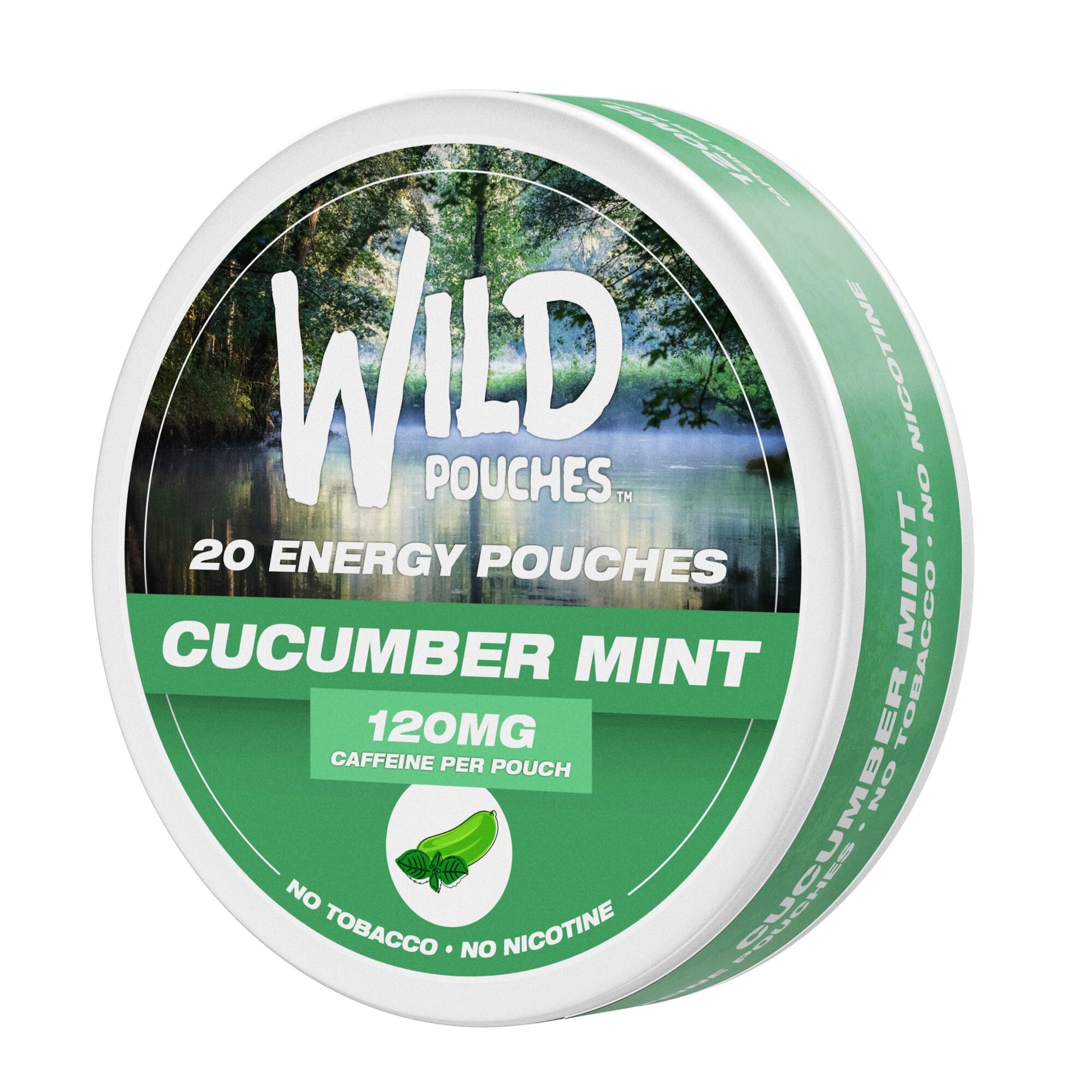 Cucumber Mint 120mg caffeine pouches tin