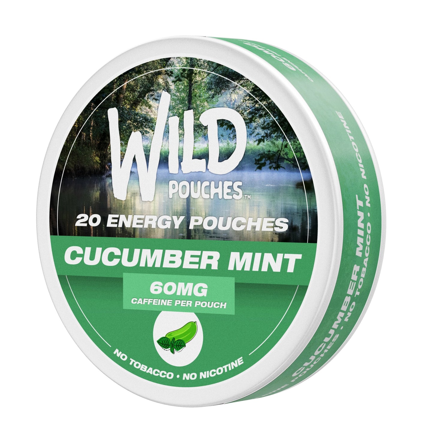 Cucumber Mint 60mg caffeine pouches tin
